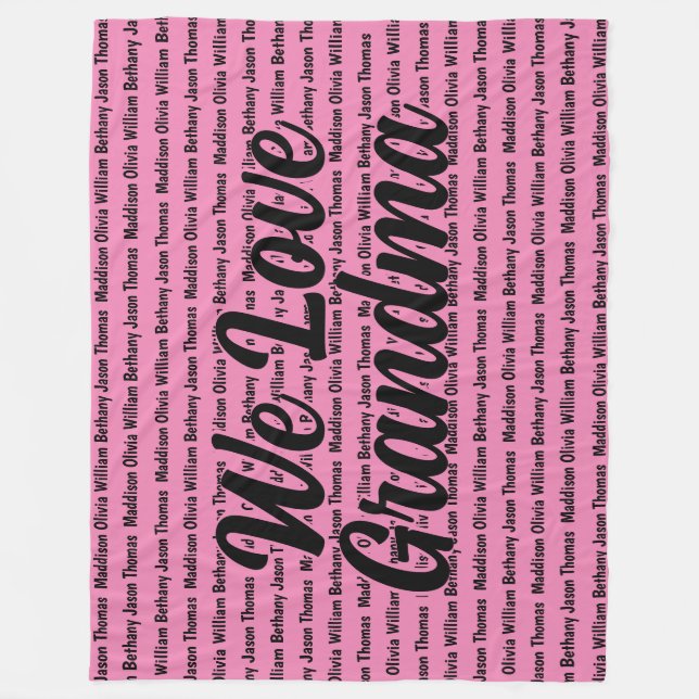 Name Blanket, Add Main Name & ALL Background Names Fleece Blanket (Front)