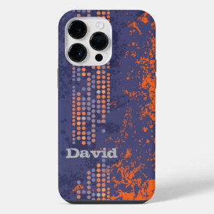 name blue orange surf style  iPhone case