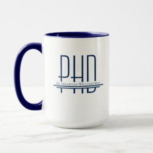 Name Blue PhD Mug