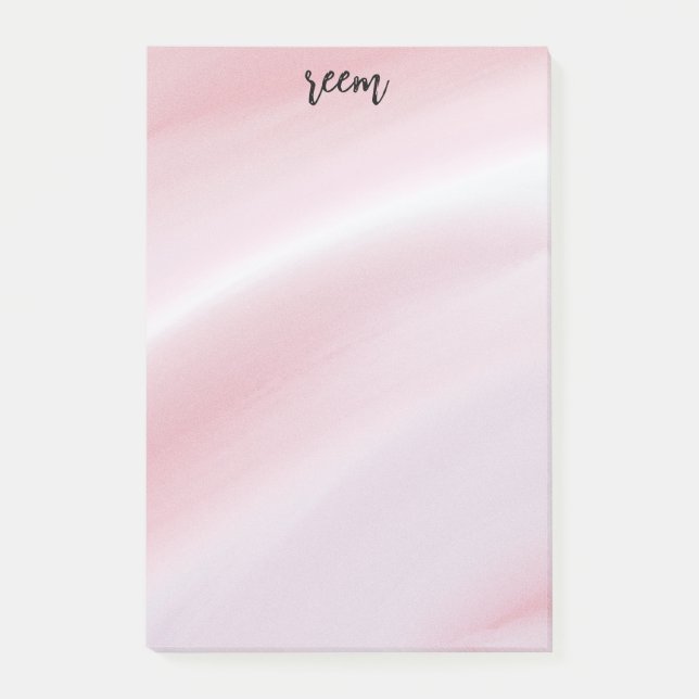 name blush pink post-it notes (Front)