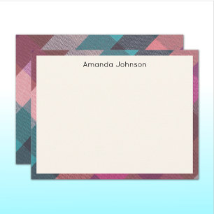 Name Brightly Coloured Woven Fabric Frame Card