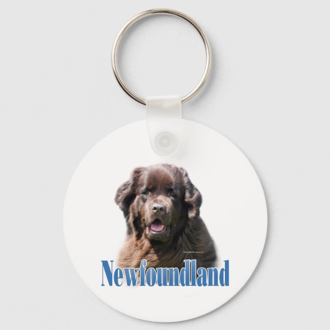 Name Brown Newfoundland Key Ring (Front)
