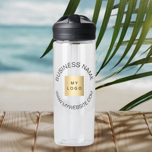 Name business logo website water bottle (Creator Uploaded)