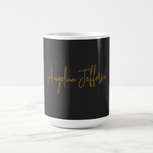 Name Calligraphy Professional Elegant Gold Colour Coffee Mug