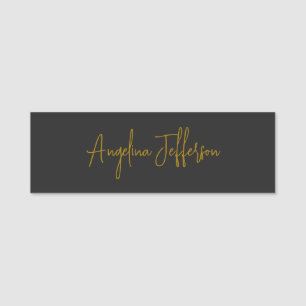 Name Calligraphy Professional Elegant Gold Colour Name Tag