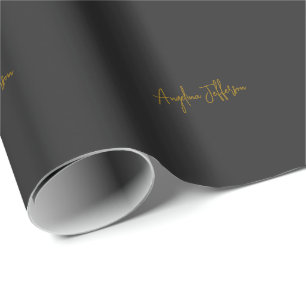 Name Calligraphy Professional Elegant Gold Colour Wrapping Paper