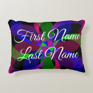 Name Change 3D 2D Hybrid Geometric Accent Pillow