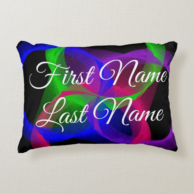 Name Change Circular Blend Geometric Accent Pillow (Front)
