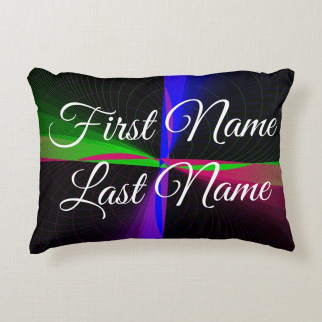 Name Change Four-Way Wave Geometric Accent Pillow (Front)