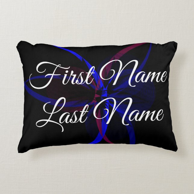 Name Change Geometric Abstraction Accent Pillow (Front)