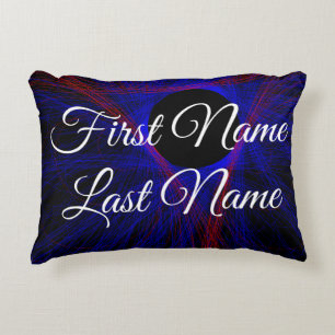 Name Change Geometric Triangle Accent Pillow
