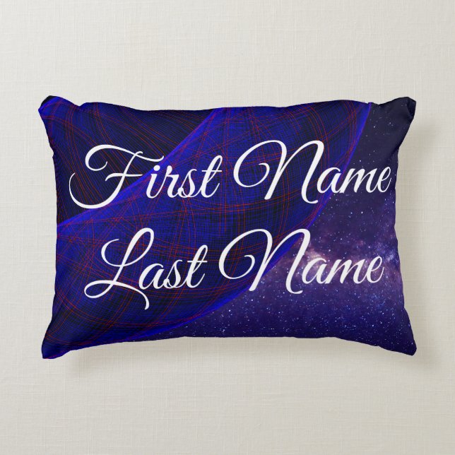 Name Change Space Doughnuts Geometric Accent Pillo Decorative Cushion (Front)