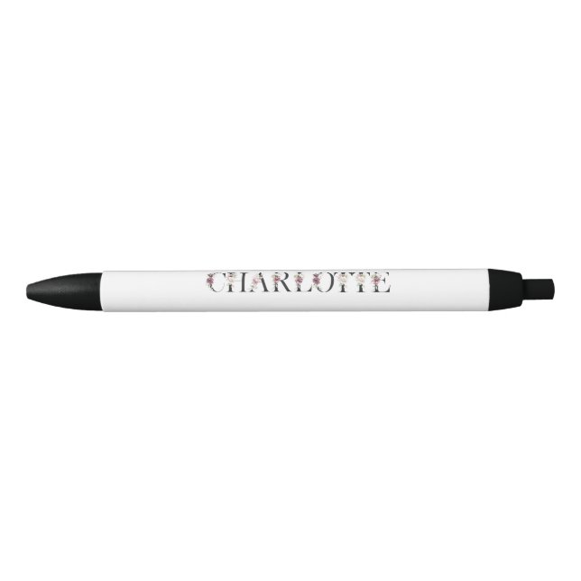 Name Charlotte Black Ink Pen (Front)