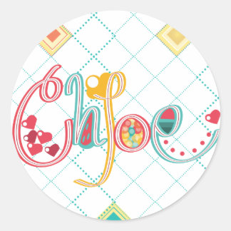 name Chloe Classic Round Sticker