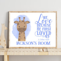 Name Christian Cute Baby Giraffe Bible Quote