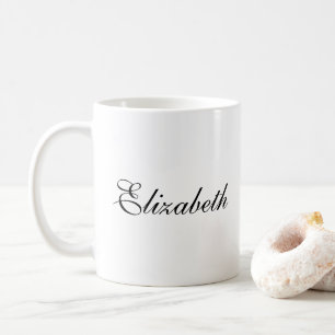 Name Coffee Mugs Template Elegant Script