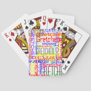 Name Collage Colourful Custom Personalised Playing Cards