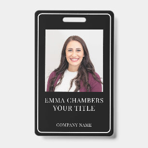 Name & Company Black ID Badge