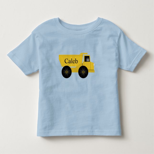 Name Construction Dump Truck Toddler T-Shirt (Front)