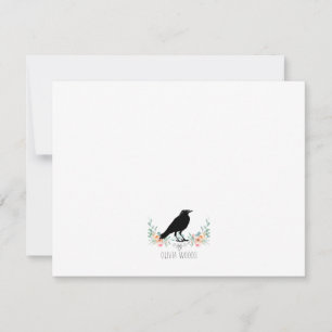 Name Crow Floral Card