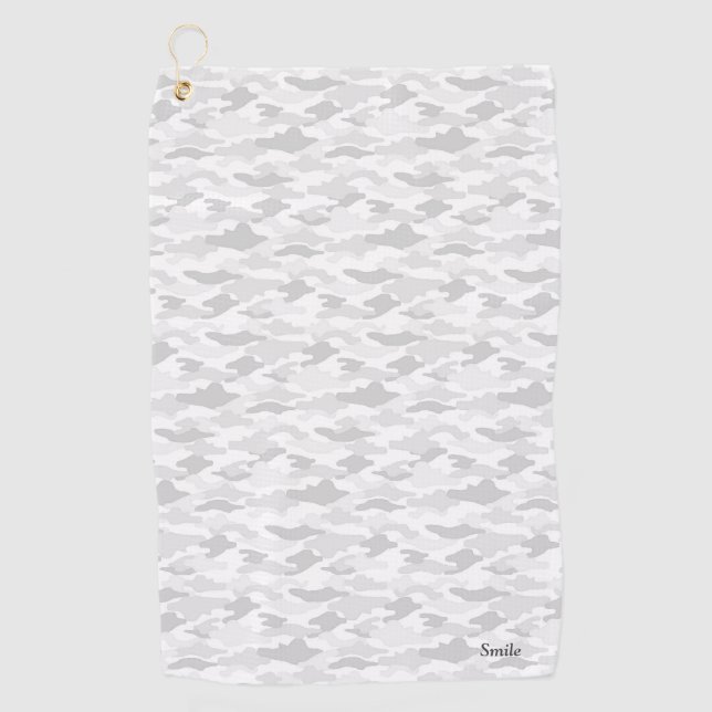Name Custom camouflage (white) golf towel (Front)