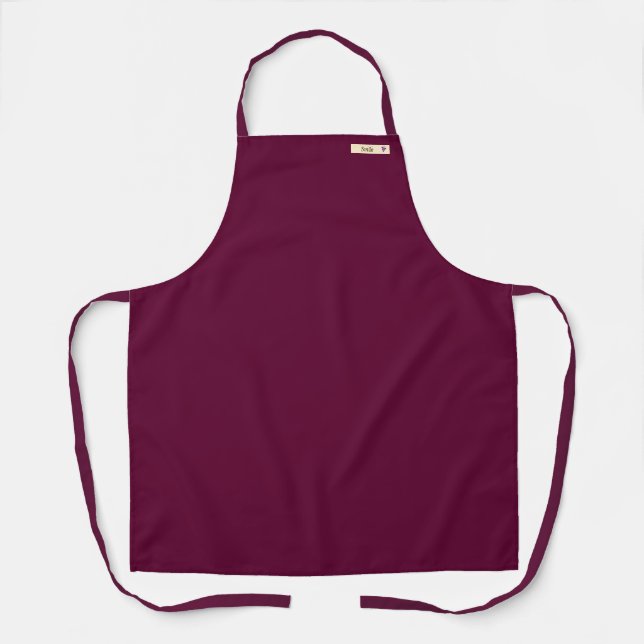 Name Custom Grape (Burgundy) Apron (Front)