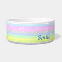 Name Custom Heart (Pastel) bowl