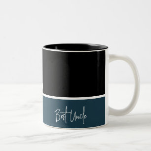 Name custom script special elegant best uncle gift Two-Tone coffee mug
