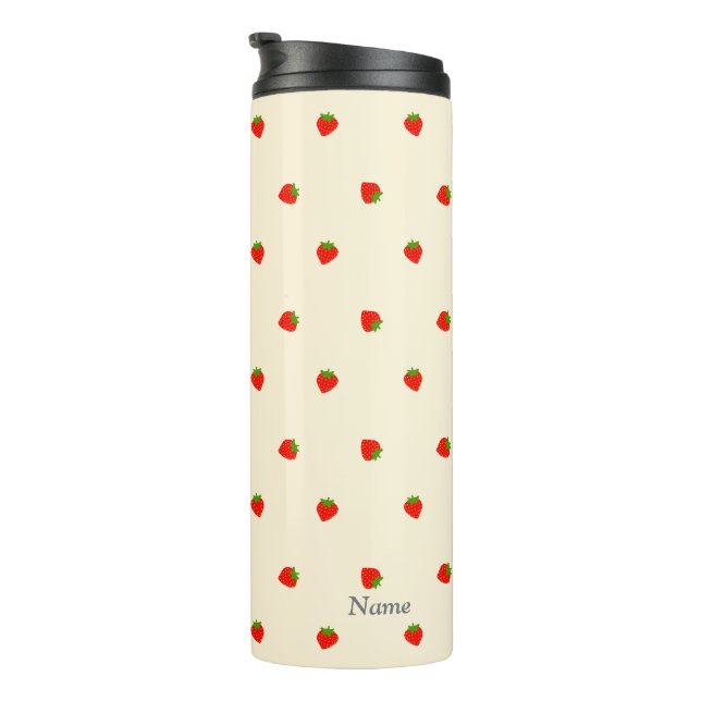 Name Custom Strawberry Tumbler (Rotated Right)