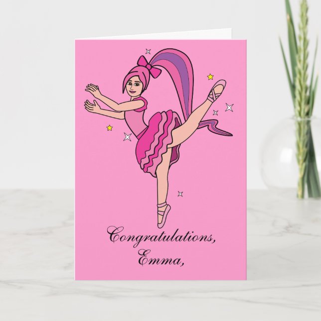 Name Customisable Recital Congratulations! Card (Front)