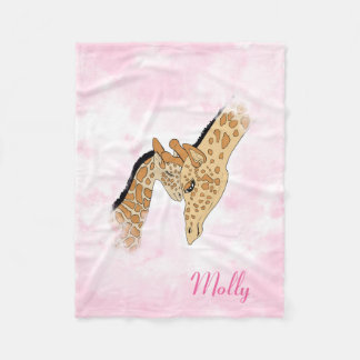 Name customizable giraffe blanket