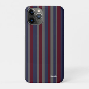 Name Customization Stripe Tricolor iPhone 11 Pro Case