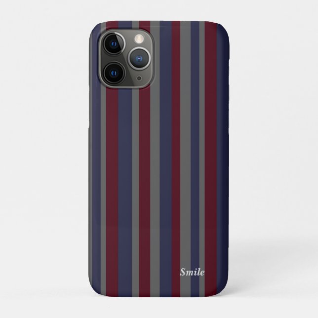Name Customization Stripe Tricolor Case-Mate iPhone Case (Back)