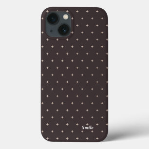Name Customization Studs Charcoal Gray iPhone 13 Case