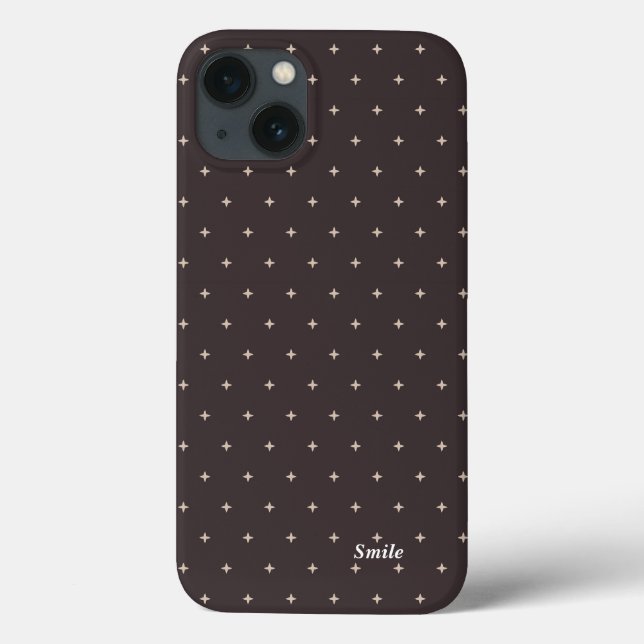 Name Customization Studs Charcoal Gray Case-Mate iPhone Case (Back)