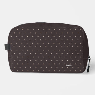 Name Customization Studs Charcoal Gray Dopp Kit