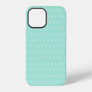 Name Customize Ribbon Dot Mint Green iPhone 12 Case