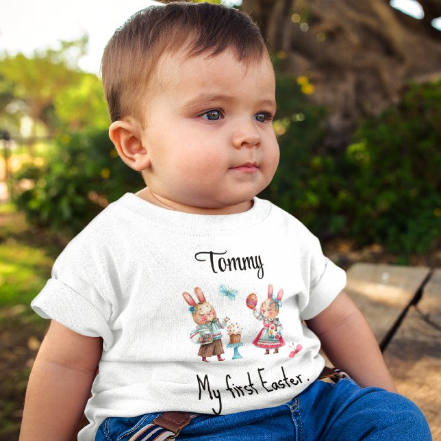 Name, Cute My First Easter Toddler 3-24mos Baby T-Shirt (Creator Uploaded)