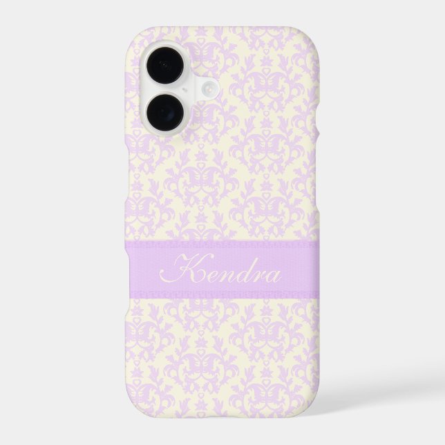 Name damask light purple & cream  (Back)