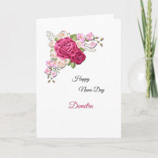 Name Day Floral Card