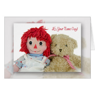 Name Day-old rag doll with teddy bear