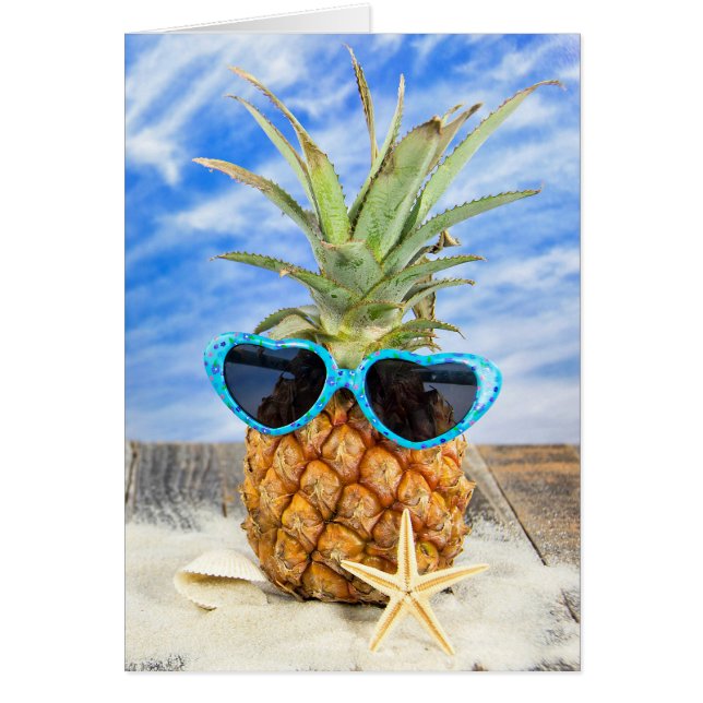 Name Day-pineapple wearing heart sunglasses (Front)