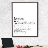 Name Definition Typographic Black and White
