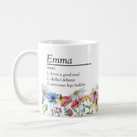 Name Definition with Country Wildflower Border