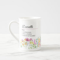 Name Definition with Delicate Wildflower Border