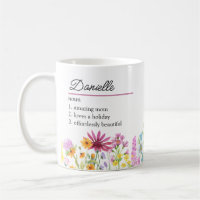 Name Definition with Feminine Wildflower Border