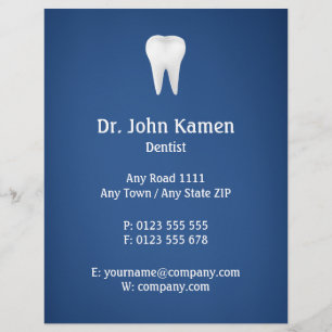 Name Dentist Blue Info Flyer