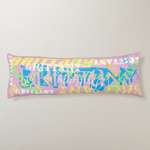 Name Design Body Pillow Soft Double Sided Pastels