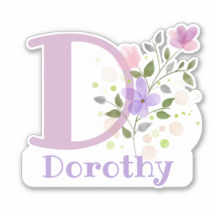 Name Dorothy & Initial with Floral Design