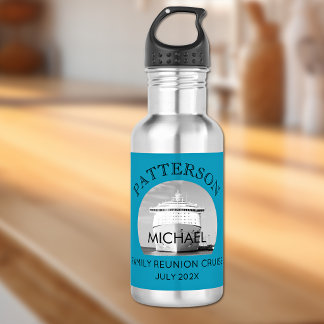 Name, Family Reunion Cruise Blue Green 532 Ml Water Bottle